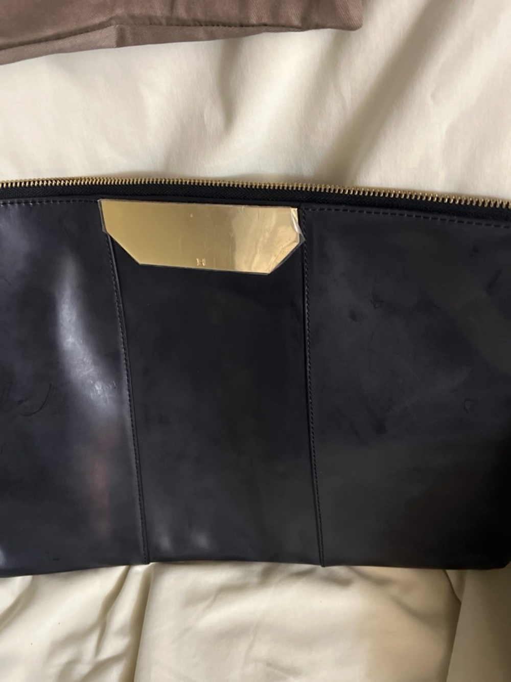 Black Zip Clutch - Color: Black
